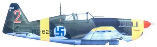 MS406 капитана Мартти Калима июнь 1944 г И153 2го лейтенанта Олави - фото 133