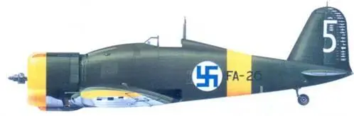 Фиат G50 уоррентофицера Ойва Туоминена октябрь 1942 г Брюстер модель - фото 139