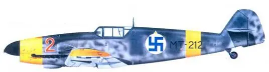 Bf109G2 уоррентофицера Илмари Юуутилайнена май 1943 г Bf109G6 - фото 151