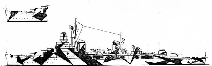Этот камуфляж крейсер имел на протяжении почти всего периода службы в - фото 13