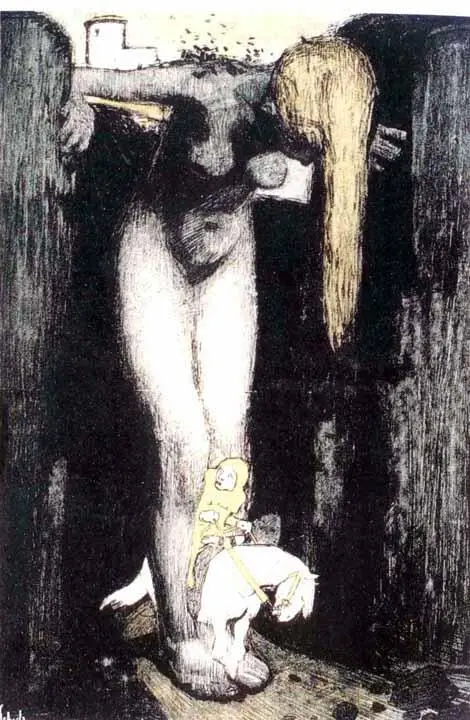 В Шульц Ненасытная женщина Символическая карикатура 1898 Эта эпоха имела - фото 99