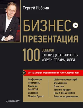 Сергей Ребрик Бизнес-презентация. 100 советов, как продавать проекты, услуги, товары, идеи обложка книги