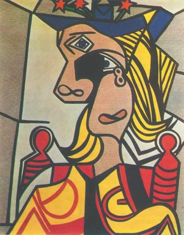 Р Лихтенштейн Женщина в шляпе и с цветами 1963 год Порой художник - фото 142