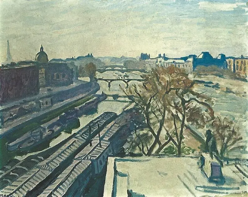 А Марке Вид на Сену и памятник Генриху IV Впечатления от своих путешествий - фото 167