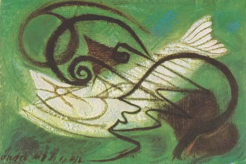 А Масон Дети едящие рыбу 1928 год В Париж Масон вернулся только в 1922 - фото 170