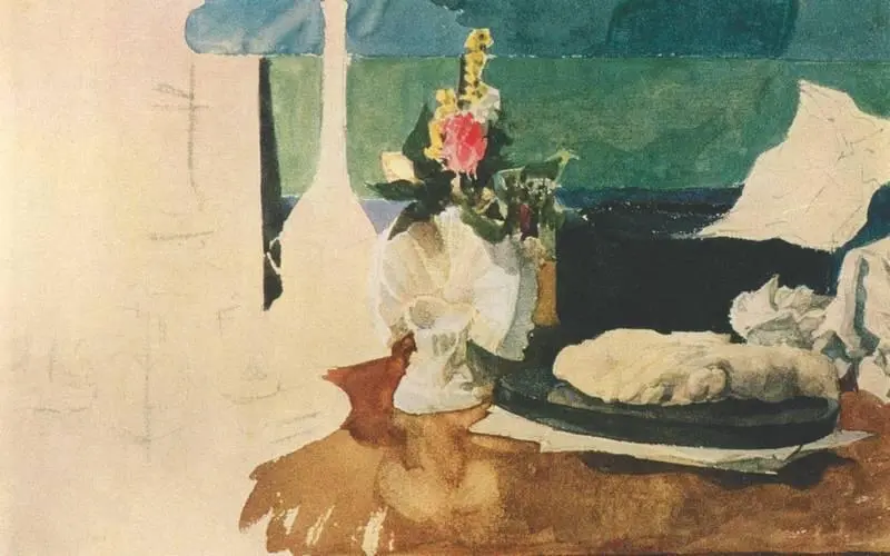 И Машков Ягоды на фоне красного подноса 1908 год Государственный Русский - фото 181