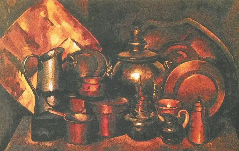 И Машков Натюрморт с самоваром 1919 год В 1917 году после Февральской - фото 184