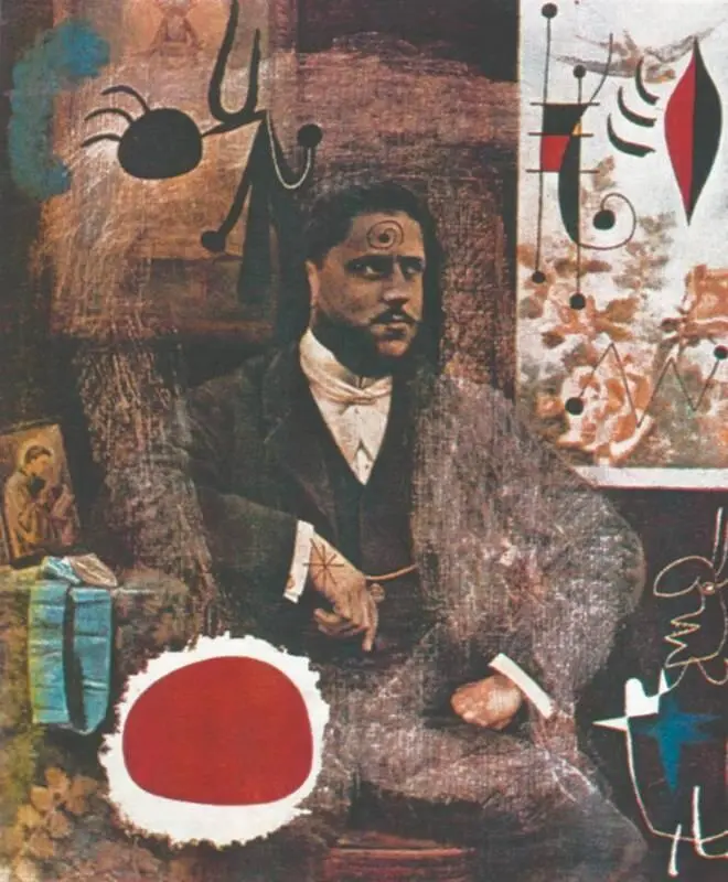 Х Миро Портрет мужчины в раме конца XIX века 1950 год Возможно под - фото 192