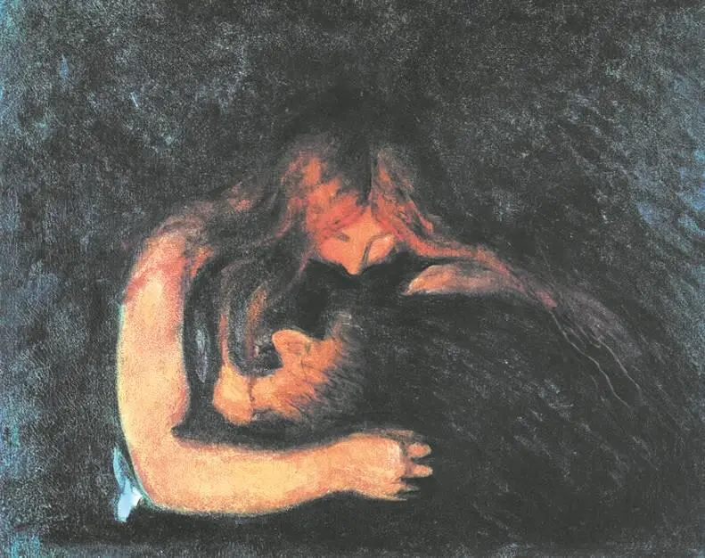 Э Мунк Вампир 1893 год Наиболее известна из всех этих картин композиция - фото 207