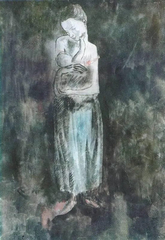 П Пикассо Мать с ребенком 1904 год Музей искусства Фогга Кембридж США - фото 219