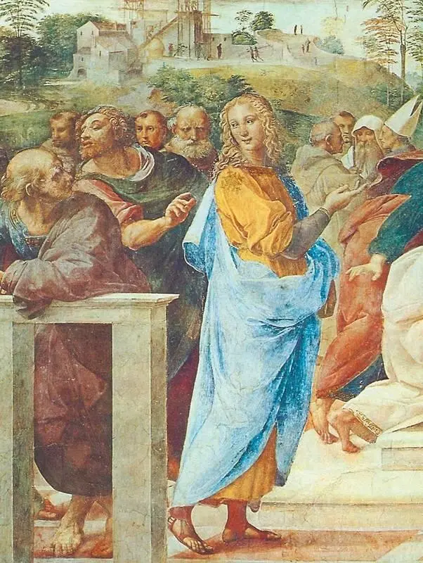 Рафаэль La Disputa Фрагмент 1509 год дворец Ватикан Впервые о Рафаэле - фото 99