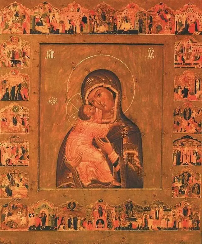 П Чирин Богоматерь Владимирская с праздниками начало XVII века Все - фото 168