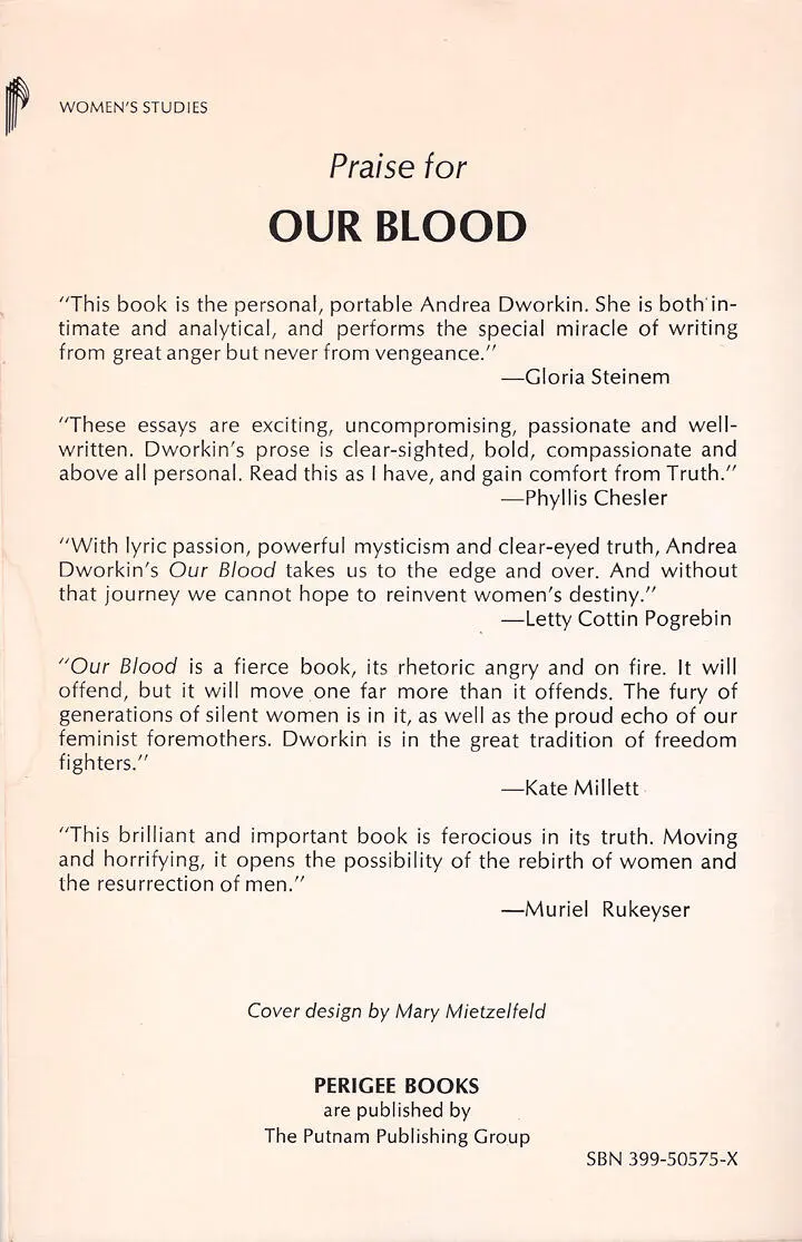 Our Blood Prophecies and Discourses on Sexual Politics - фото 278