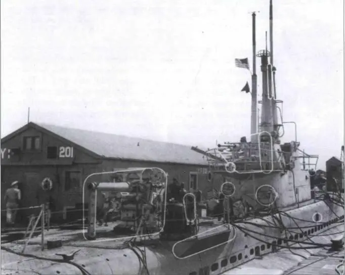 Sand Lance SS 381 у верфей Mare Island 27 февраля 1945 г Лодка прошла - фото 83
