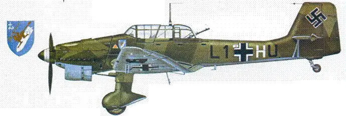 Учебный Ju 87В1 из LeStG 1 Франция 1940 г Ju 87B1 из StG 77 - фото 126