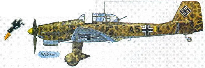 Ju 87В2Тгор из StG 1 Северная Африка 1941 г Ju 87B2 из StG 77 - фото 128