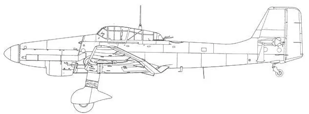 Ju 87 D8 Ju 87 D3 с кабинками для диверсантов вид на левую сторону - фото 56