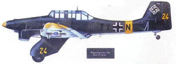 Этот Ju 87А2 использовался в качестве учебного на аэродроме в Збраславице - фото 173