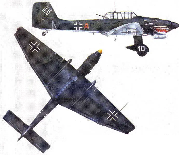 Ju 87В1 майора А Ортофера из IIStG 77 лето 1940 г Один из первых - фото 175