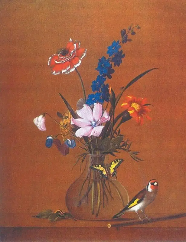 Ф П Толстой Букет цветов бабочка и птичка 1820 Третьяковская галерея - фото 166