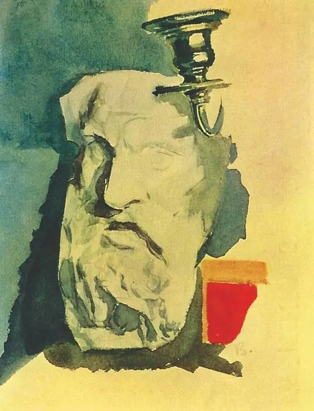 М А Врубель Натюрморт Гипсовая маска рожок канделябра 1885 Музей - фото 173