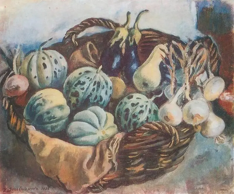 З Е Серебякова Корзина с дынями и кабачками 1938 Русский музей - фото 237