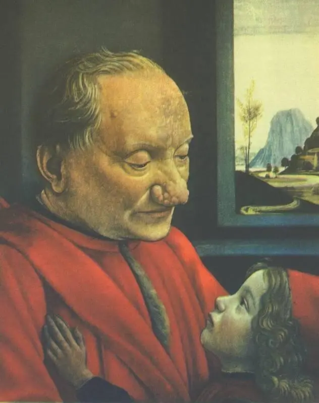 Д Гирландайо Портрет старика с внуком Фрагмент Лувр Париж Зрелые работы - фото 26