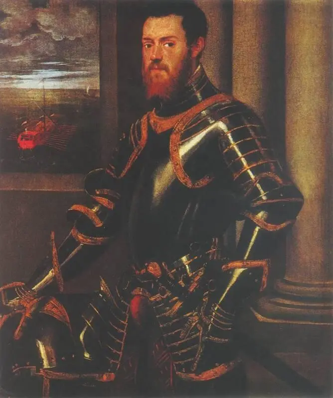 Я Тинторетто Портрет воина в золоченых доспехах ок 15551560 Музей - фото 64