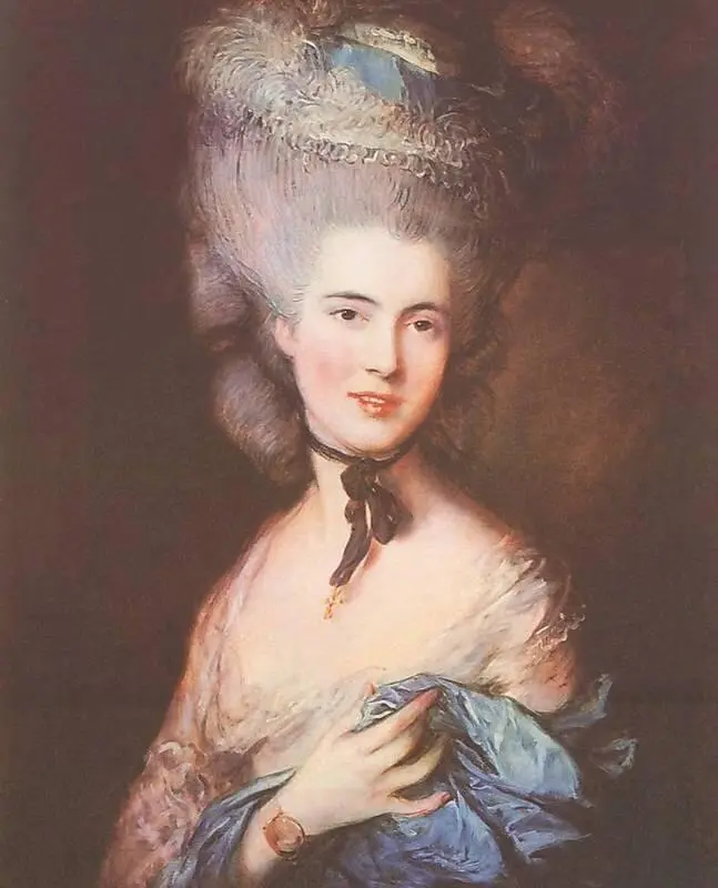 Т Гейнсборо Дама в голубом Герцогиня де Бофор конец 1770х Эрмитаж - фото 104