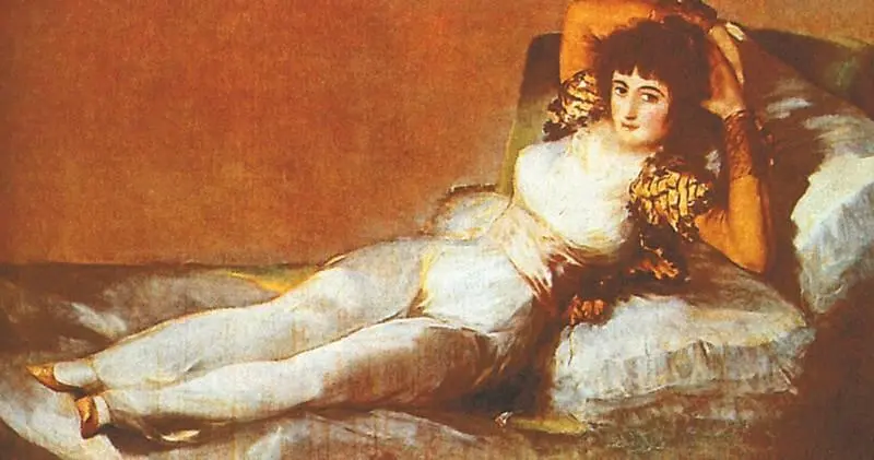 Ф Гойя Маха одетая 18001803 Желая привлечь внимание зрителей к фигуре - фото 109