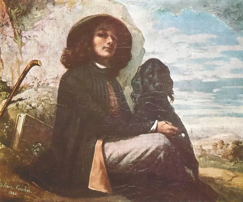 Г Курбе Автопортрет с черной собакой 18421845 Птипале Париж Перед - фото 151