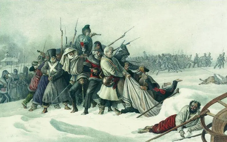 Недалеко от Ошмян 4 декабря 1812 г Худ Кристиан Вильгельм фон Фабер дю Фор - фото 76