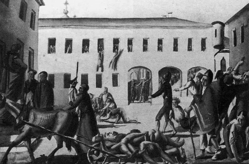 Сцена с трупами в Вильне Рисунок из дневника Александра Чичерина Не могу - фото 81