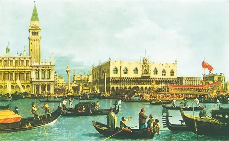 А Каналетто Возвращение Бучинторо к молу в день Вознесения 17261727 - фото 37