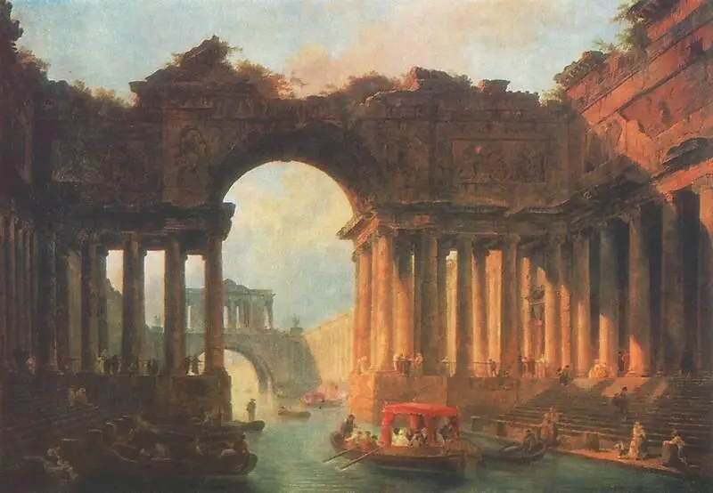 Ю Робер Архитектурный пейзаж с каналом Эрмитаж СанктПетербург Робер - фото 53