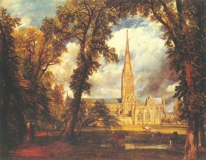 Дж Констебл Собор в Солсбери из епископского сада 1823 Музей Виктории и - фото 57