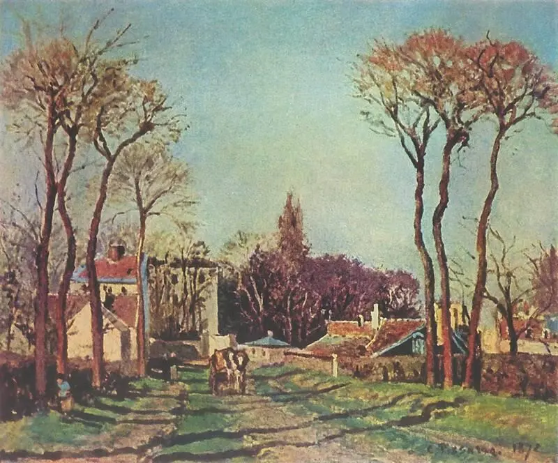 К Писсарро Въезд в деревню Вуазен 1872 Музей Орсэ Париж В 1874 году - фото 90