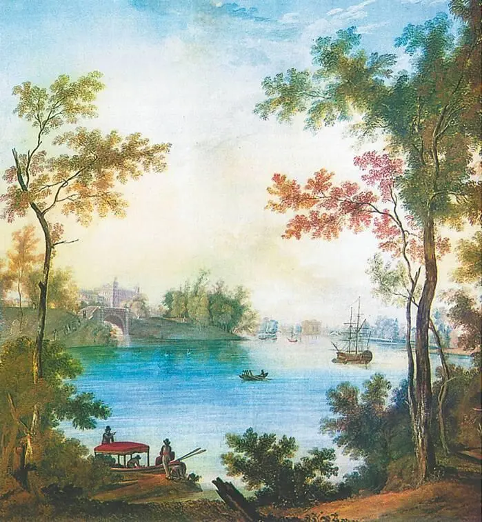 С Ф Щедрин Вид на Гатчинский дворец с Серебряного озера 1789 - фото 132
