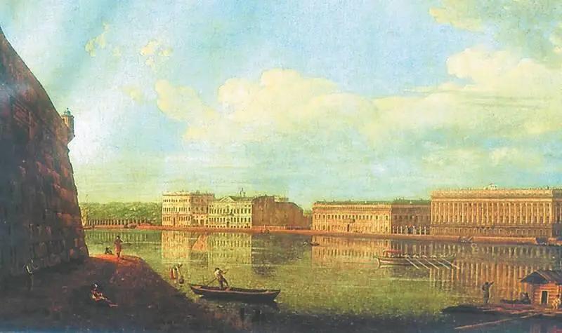 Ф Я Алексеев Вид Дворцовой набережной от Петропавловской крепости 1794 - фото 137