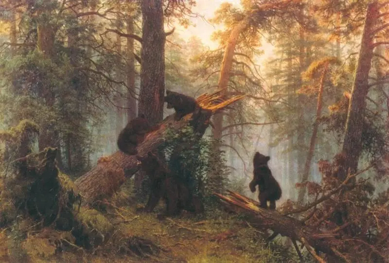 И И Шишкин Утро в сосновом лесу 1889 Третьяковская галерея Москва - фото 160