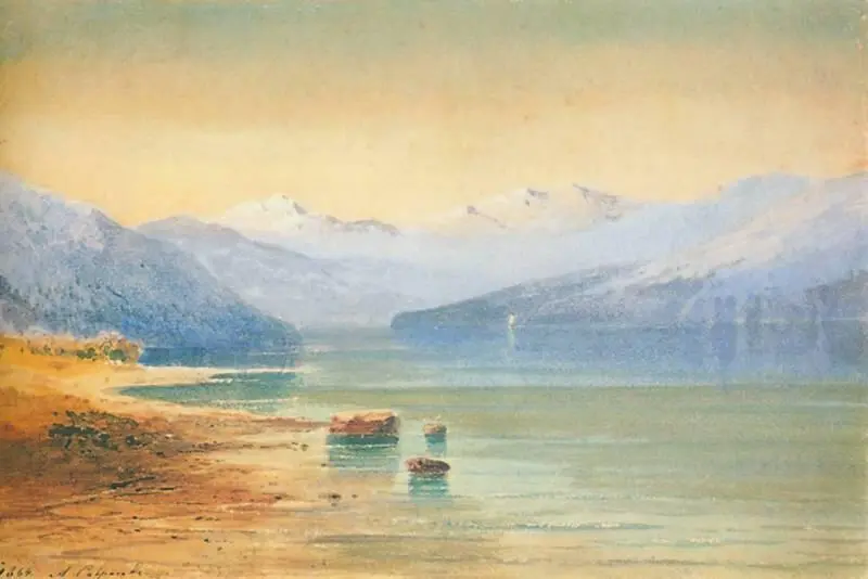 А К Саврасов Горное озеро Швейцария 1864 частное собрание Москва - фото 164