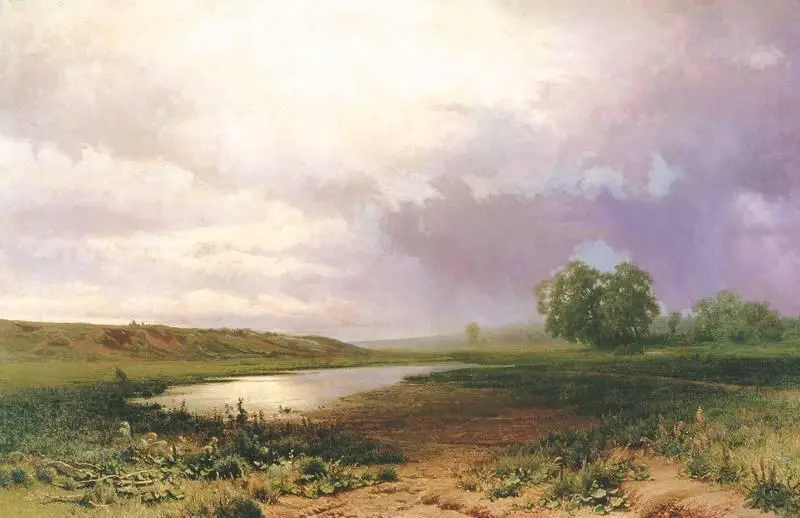Ф А Васильев Мокрый луг 1872 Третьяковская галерея Москва Там он - фото 170