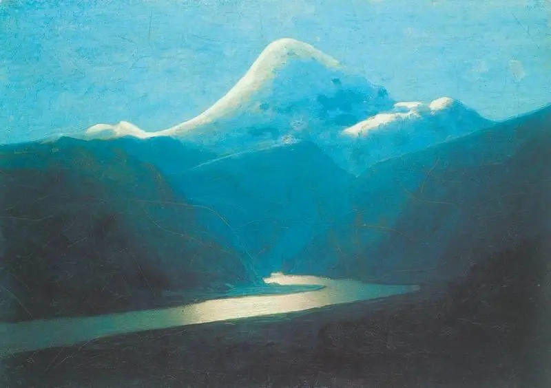 А И Куинджи Эльбрус вечером 18981908 Русский музей СанктПетербург К - фото 176