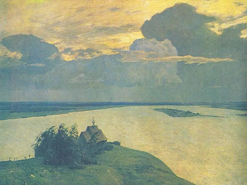 И И Левитан Над вечным покоем 1894 Третьяковская галерея Москва И - фото 184