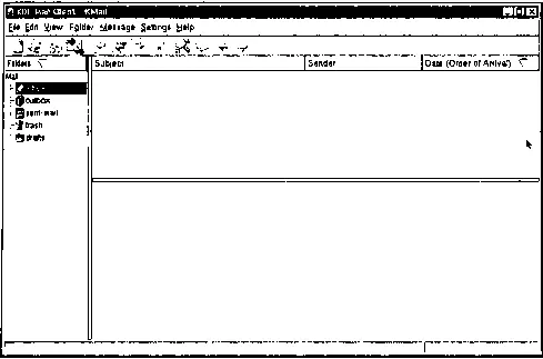 Рис 81 Главное окно программы KMail Программа еще не знает с каким - фото 41