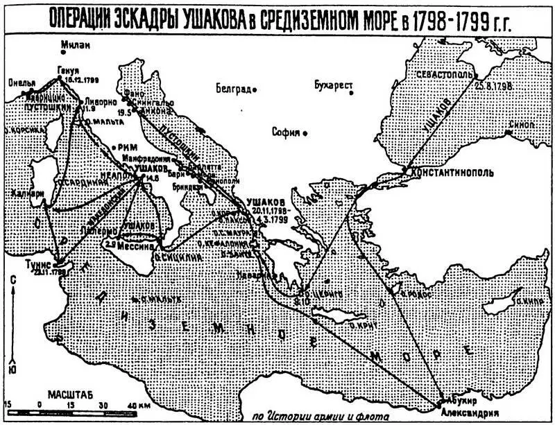 Операции эскадры Ушакова в Средиземном море в 1798 1799 гг От имени султана - фото 7