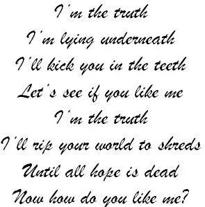 Except for a couple of interjected echoes by me during the chorus Truth was - фото 22
