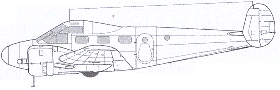 JRB1 АТ11 Kansan per N7337C бывший USAAF 4237601 H18 Super Liner - фото 124