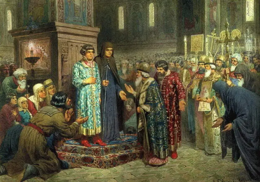 Избрание Михаила Федоровича Романова на царство Художник АД Кившенко Царь - фото 17