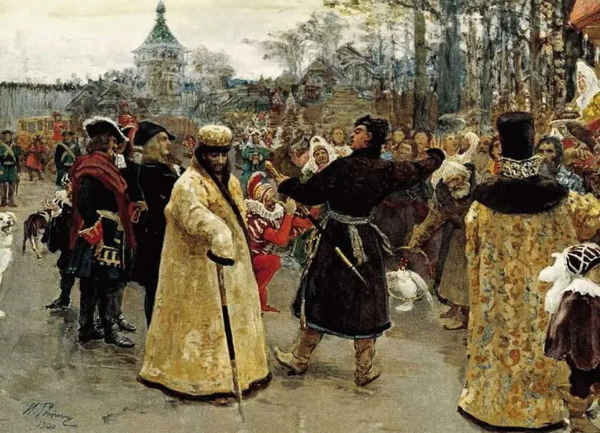 Приезд царей Петра и Иоанна Художник ИЕ Репин Петр I в иноземном наряде - фото 24